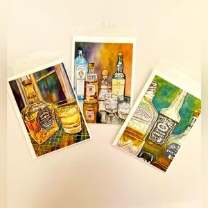Bundle of 3 Art Prints on Card Stock, 5” x 7” each